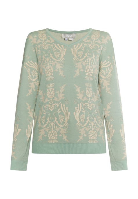 usha Strickpullover Damen Mint Creme - Image 1
