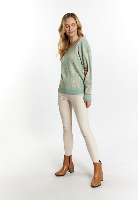 usha Strickpullover Damen Mint Creme - Image 2