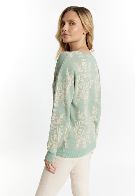 usha Strickpullover Damen Mint Creme - Image 4