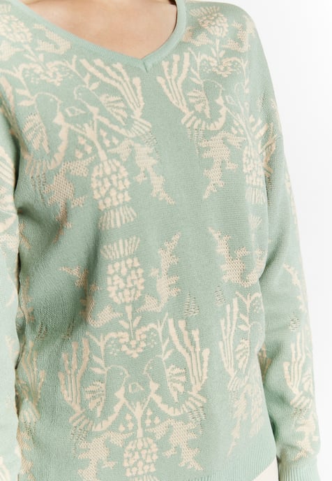 usha Strickpullover Damen Mint Creme - Image 5