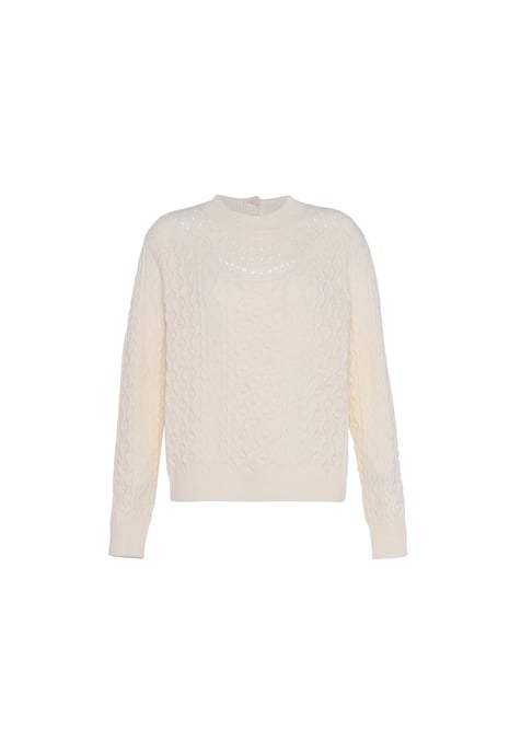 Faina Pullover Damen Wollweiß - Image 1