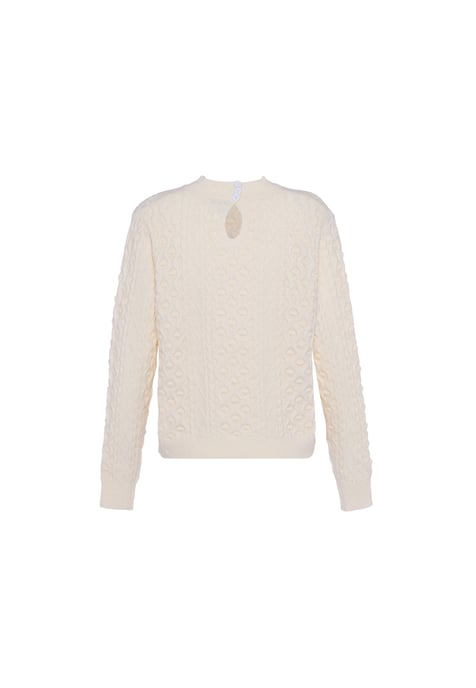 Faina Pullover Damen Wollweiß - Image 2