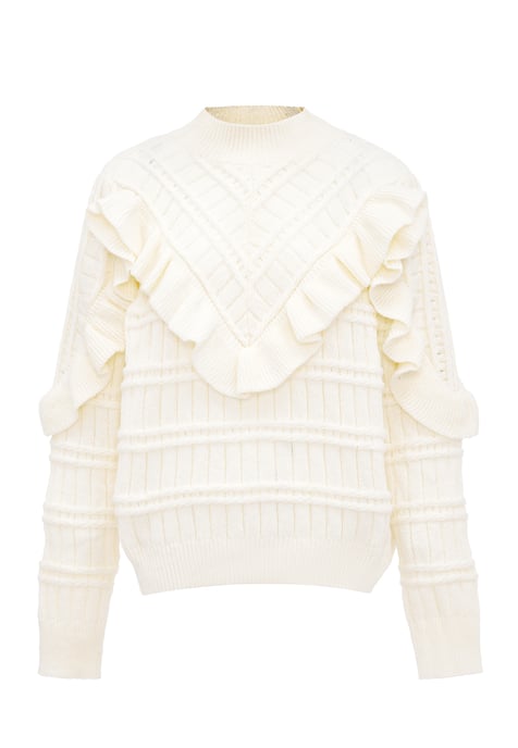 Faina Pullover Damen Wollweiß - Image 1