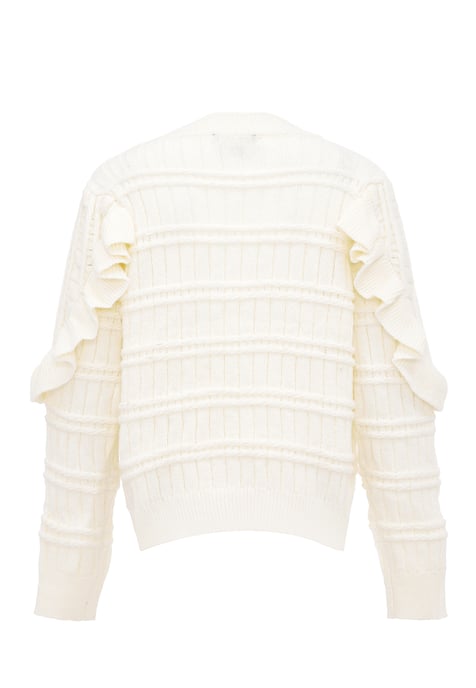 Faina Pullover Damen Wollweiß - Image 2