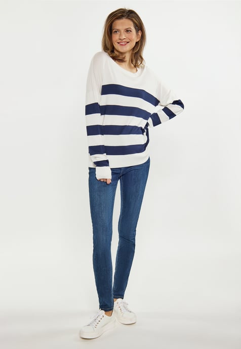 usha Zur Seite fahren Damen weiss + marine - Image 2