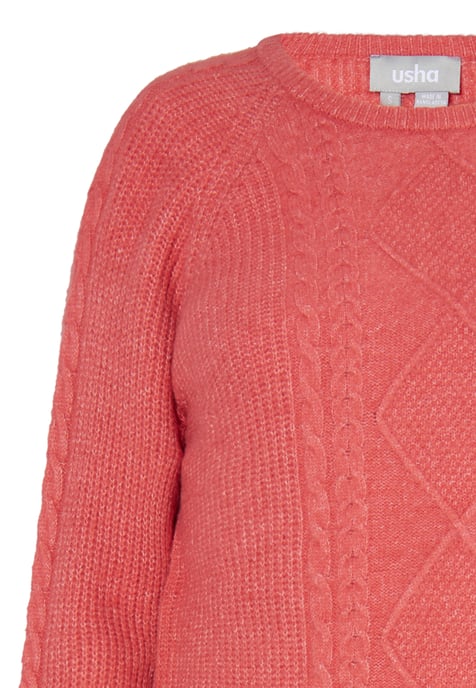 usha Strickpullover Damen Vintage Rot - Image 3