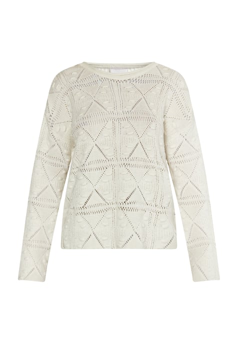 IZIA Strickpullover Damen Wollweiß - Image 1