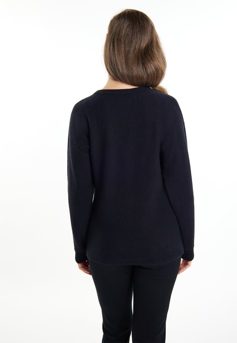usha Pullover mit Perlen Damen schwarz - Image 4
