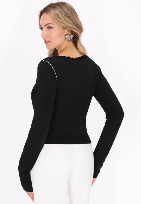 Faina Pullover Frauen Schwarz - Image 4