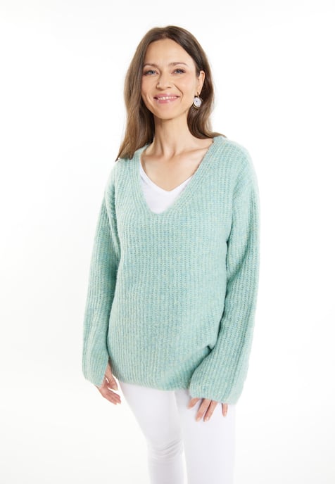 usha Strickpullover Damen Eismint Melange - Image 3