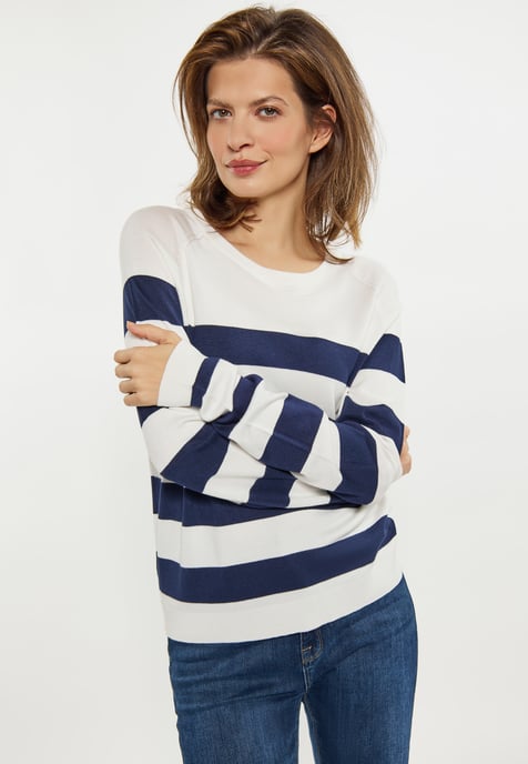 usha Zur Seite fahren Damen weiss + marine - Image 3