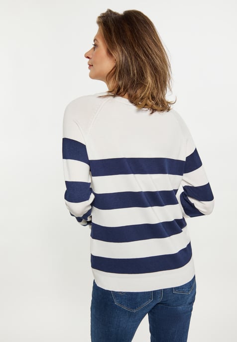 usha Zur Seite fahren Damen weiss + marine - Image 5