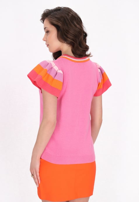Faina Pullover Frauen Rosa - Image 4