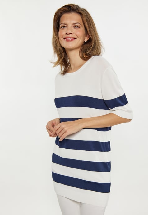 usha Zur Seite fahren Damen weiss + marine - Image 3