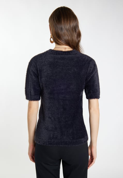 Faina Strickpullover Damen schwarz - Image 4