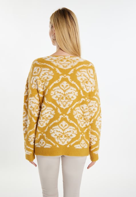 usha Strickpullover Damen Curry Mehrfarbig - Image 4