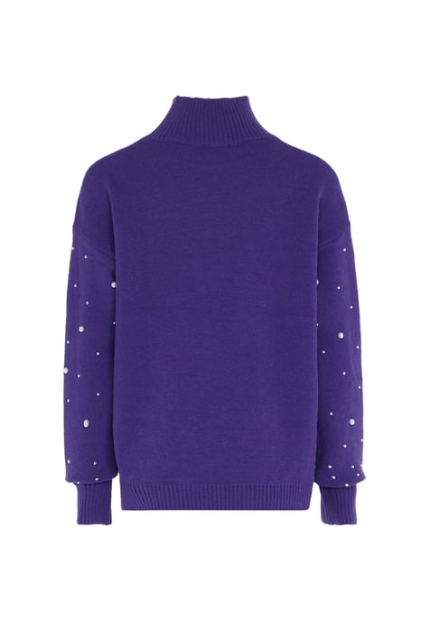 Faina Pullover mit Perlen Damen lila - Image 2