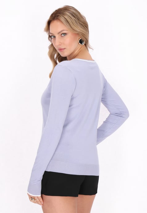 Faina Pullover Frauen hellblau - Image 4