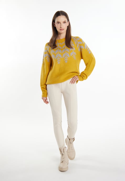 usha Strickpullover Damen Curry Mehrfarbig - Image 2