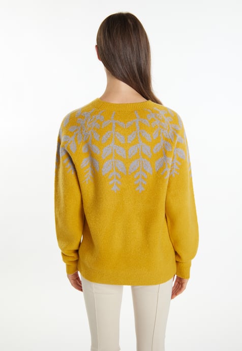 usha Strickpullover Damen Curry Mehrfarbig - Image 4