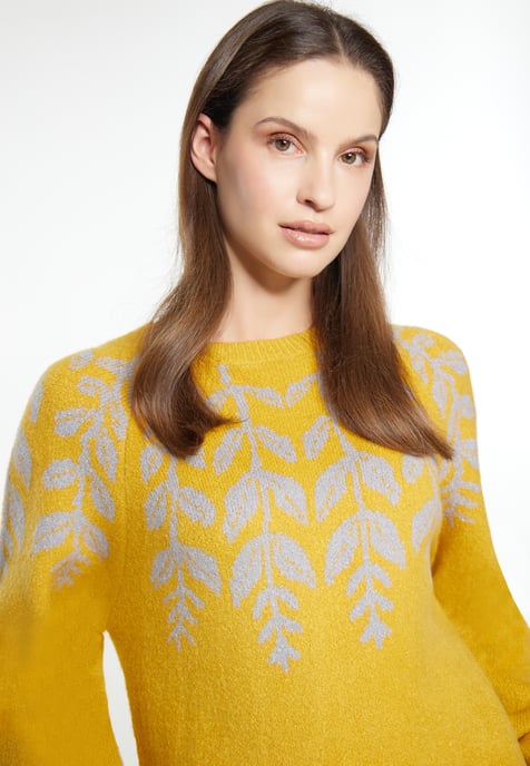 usha Strickpullover Damen Curry Mehrfarbig - Image 5