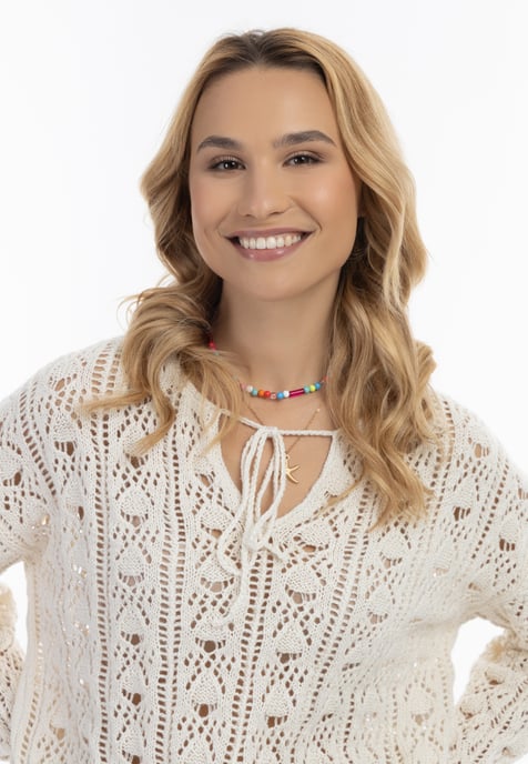 IZIA Strickpullover Damen Wollweiß - Image 5