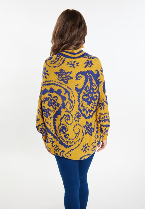 usha Poncho-Pullover Damen Curry - Image 4