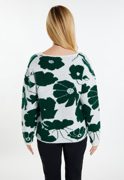 usha Strickpullover Damen Weiß Grün - Image 4