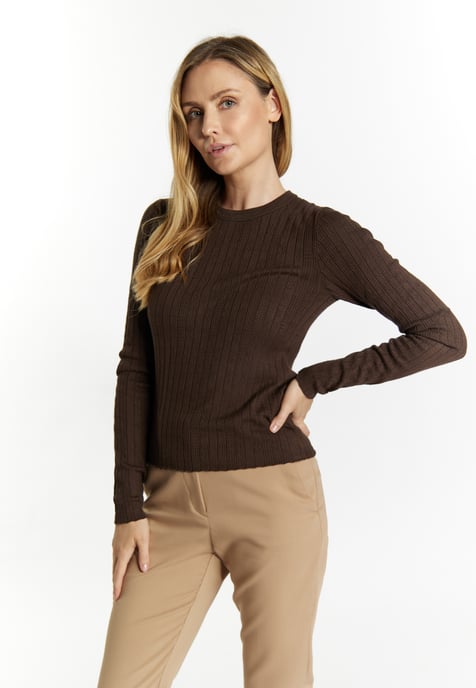 usha Strickpullover Damen dunkelbraun - Image 3
