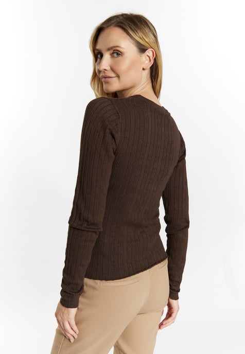 usha Strickpullover Damen dunkelbraun - Image 4
