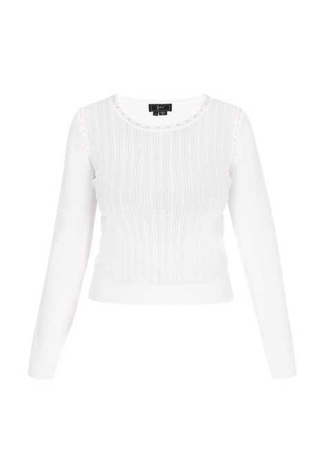 Faina Pullover Frauen Weiß - Image 1