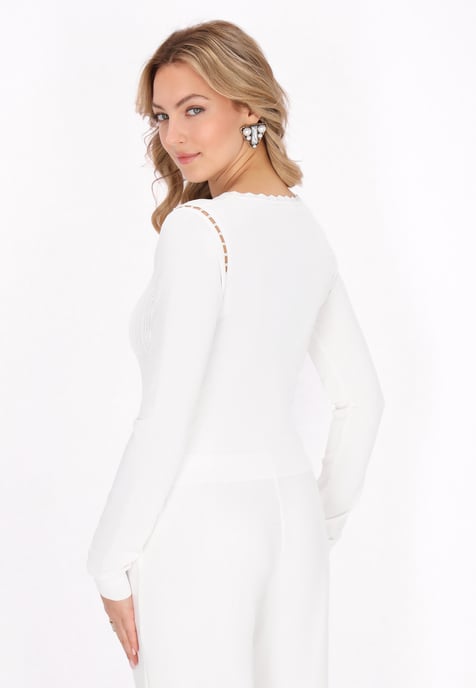 Faina Pullover Frauen Weiß - Image 4