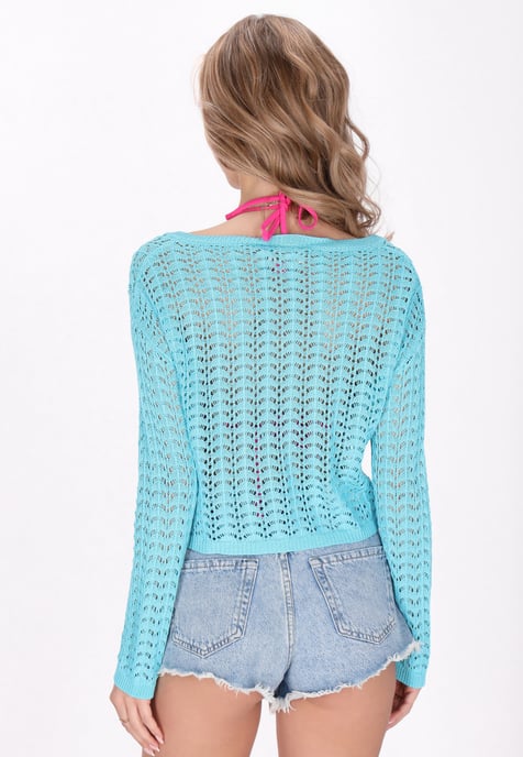 IZIA Pullover Frauen Türkis - Image 4