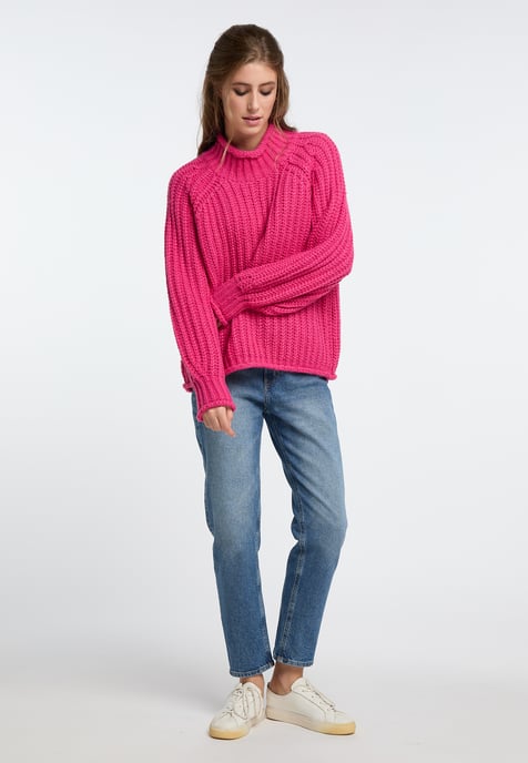IZIA Strickpullover Damen Rosa - Image 2