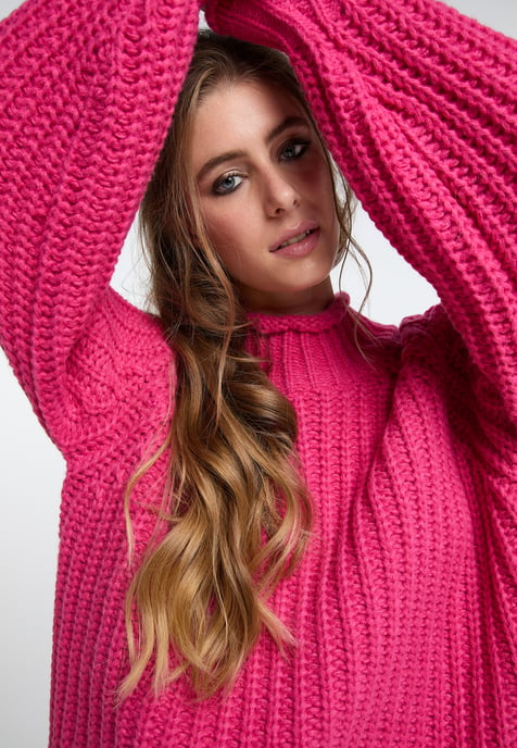 IZIA Strickpullover Damen Rosa - Image 5