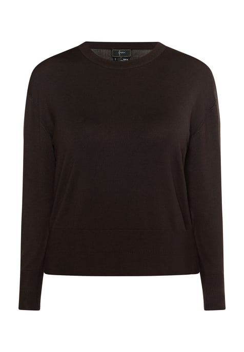 Faina Strickpullover Damen dunkelbraun - Image 1