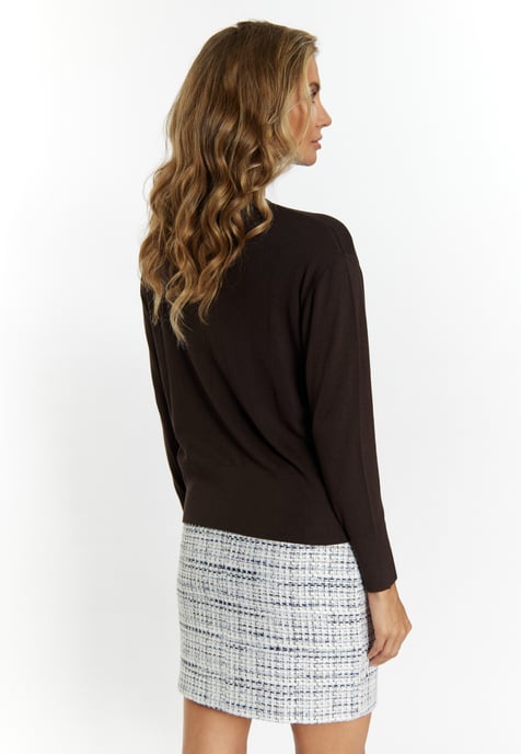 Faina Strickpullover Damen dunkelbraun - Image 4