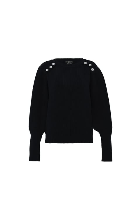 Faina Strickpullover Damen schwarz - Image 1