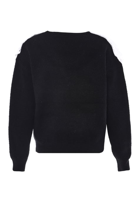 Faina Strickpullover Damen schwarz - Image 2