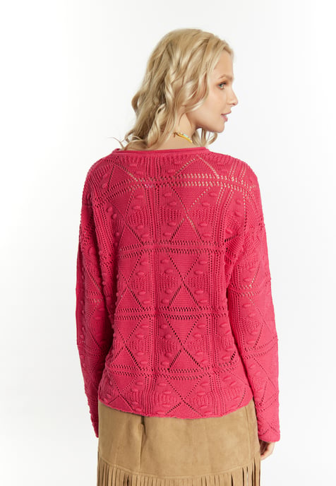 IZIA Strickpullover Damen Rosa - Image 4