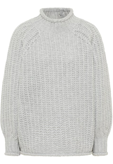 IZIA Strickpullover Damen grau melange - Image 1