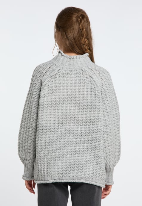 IZIA Strickpullover Damen grau melange - Image 4