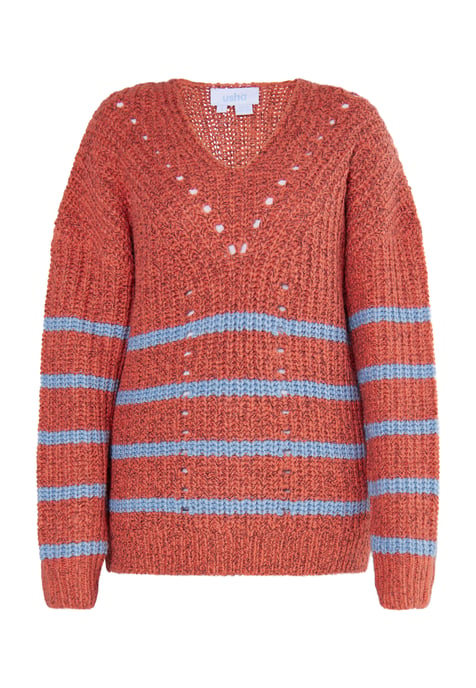 usha Strickpullover Damen Vintage Rot - Image 1