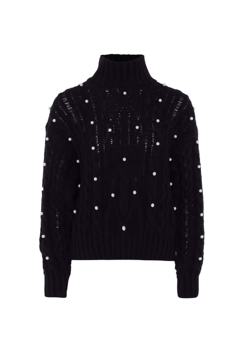 Faina Pullover mit Perlen Damen schwarz - Image 1