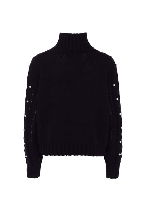 Faina Pullover mit Perlen Damen schwarz - Image 2