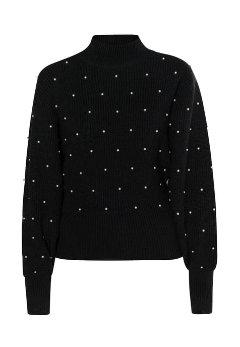Faina Strickpullover mit Perlen Damen schwarz - Image 1
