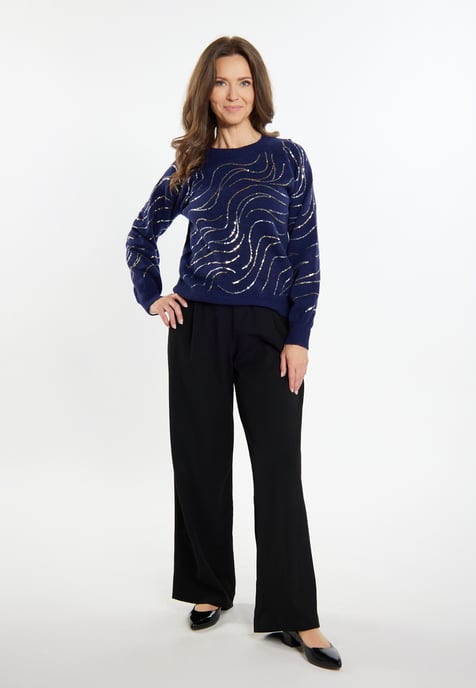 usha Strickpullover Damen Marine - Image 2