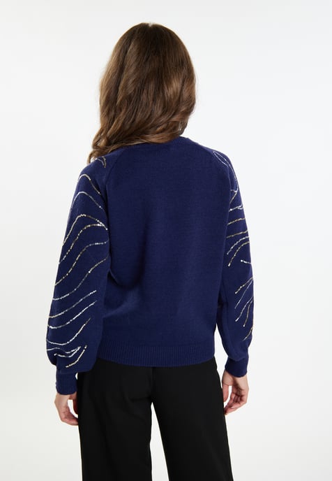 usha Strickpullover Damen Marine - Image 4