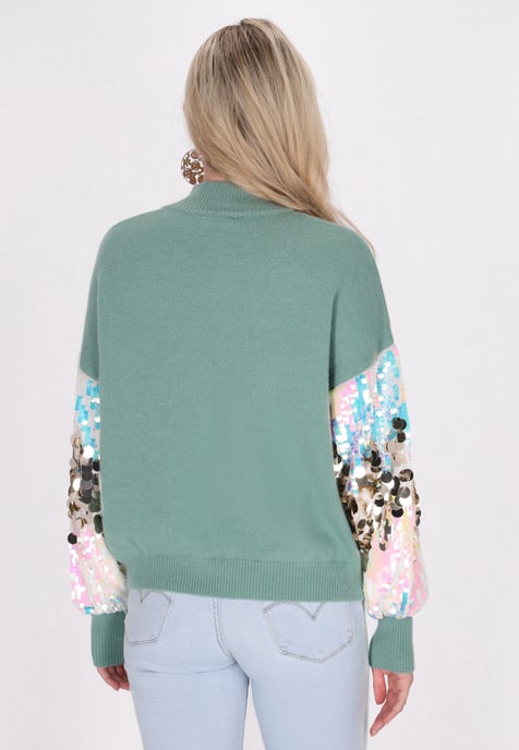 IZIA Pullover Damen Aqua - Image 4