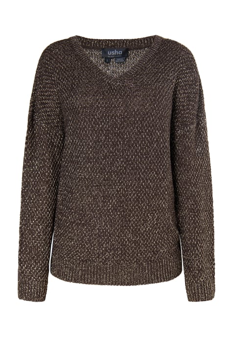 usha Strickpullover Damen dunkelbraun - Image 1